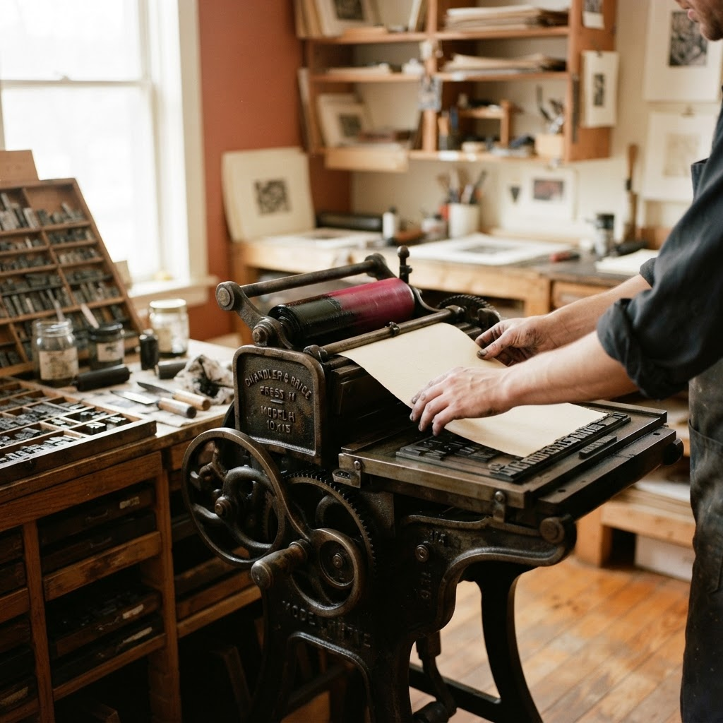Founders Row Press at work